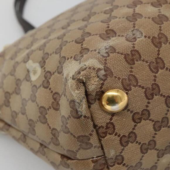 GUCCI GG Crystal Tote Bag Coated Canvas Beige Gold - Picture 11 of 16